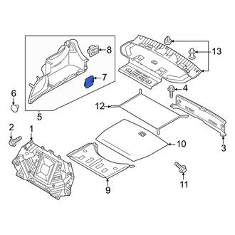 Genesis OE - Rear Right Trunk Trim Panel Insert