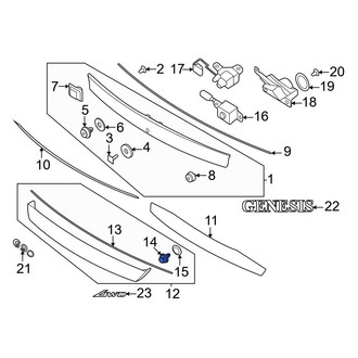 Genesis OE - Deck Lid Finish Panel Clip