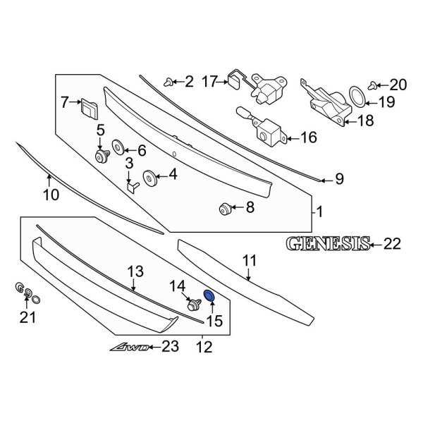 Deck Lid Finish Panel Grommet