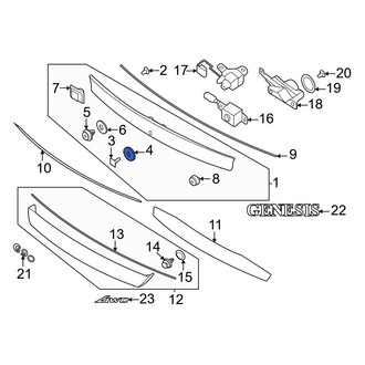 Genesis OE - Trunk Lid Applique Grommet