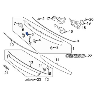 Genesis OE - Trunk Lid Applique Grommet