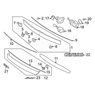 Genesis OE - Trunk Lid - Exterior Trim