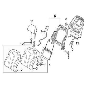 Genesis OE - Rear Right Seat Back Assembly