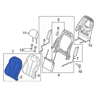 Genesis OE - Front Right Seat Back Cushion Cover