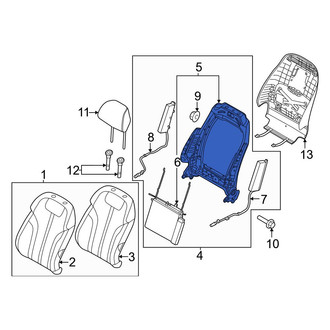 Genesis OE - Rear Left Seat Back Frame