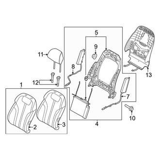 Genesis OE - Rear Left Seat Back Assembly
