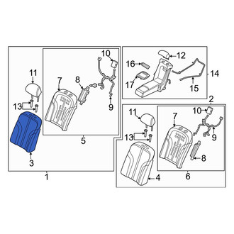Genesis OE - Rear Right Seat Back Cushion Cover