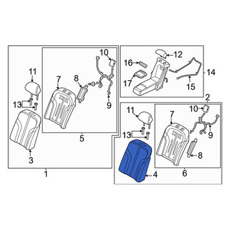 Genesis OE - Rear Left Seat Back Cushion Cover