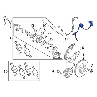 Genesis OE - Rear Left ABS Wheel Speed Sensor