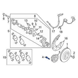 Genesis OE - Axle Hub Mounting Bolt