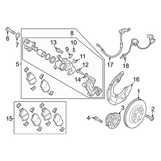 Genesis OE - Rear Suspension - Brake Components (Base)