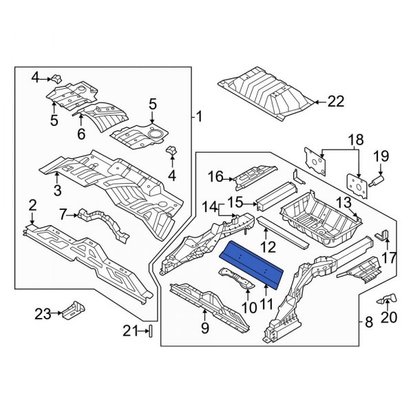 Floor Pan Crossmember