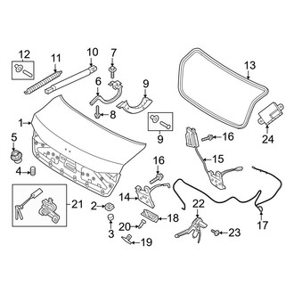 Genesis OE - Trunk Lid - Lid & Components