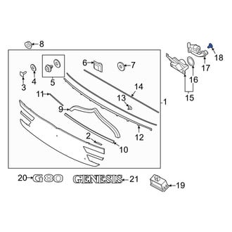Genesis OE - Bumper Cover Support Rail Bolt