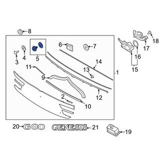 Genesis OE - Trunk Trim Panel Clip