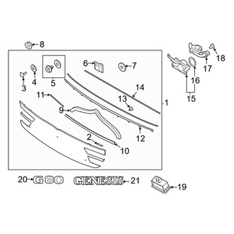 Genesis OE - Trunk Lid - Exterior Trim