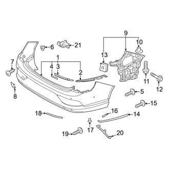 Genesis OE - Rear Bumper - Bumper & Components (Cover & Brackets)