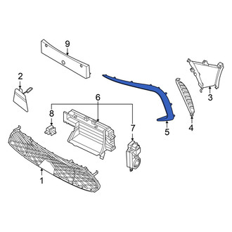 Genesis OE - Front Left Grille Molding