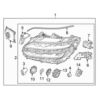 Genesis OE - Front Left Headlight Assembly