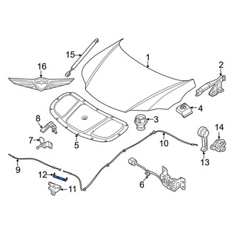 Genesis OE - Hood Release Cable Bracket