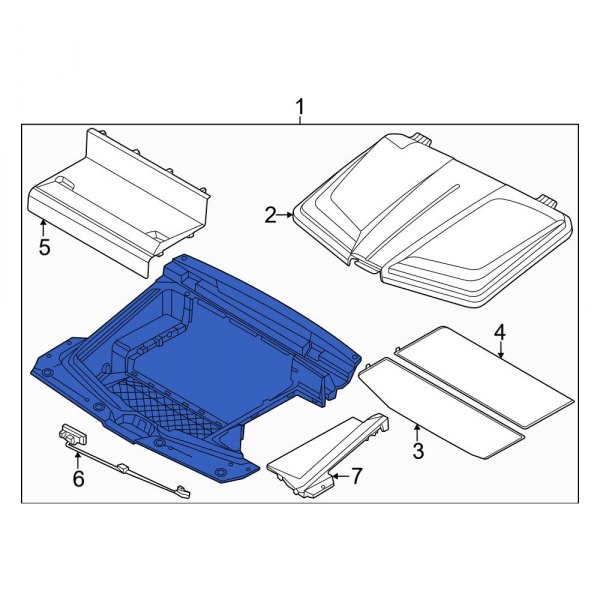 Genesis OE 86710CU300 Front Trunk Floor Storage Box