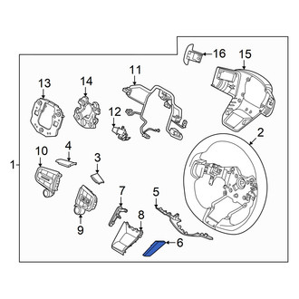 Genesis OE - Right Lower Outer Steering Wheel Trim