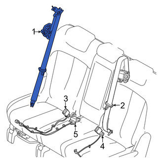 Genesis OE - Rear Right Seat Belt Lap and Shoulder Belt