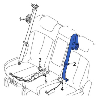 Genesis OE - Rear Right Seat Belt Lap and Shoulder Belt