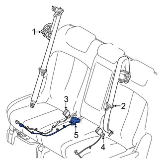 Genesis OE - Rear Left Seat Belt Receptacle