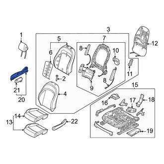 Genesis OE - Front Right Inner Seat Frame Trim Panel