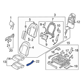 Genesis OE - Front Left Outer Seat Frame Trim Panel