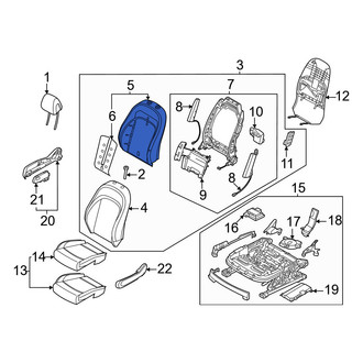 Genesis OE - Front Left Seat Back Cushion