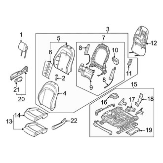 Genesis OE - Front Left Seat Back Assembly