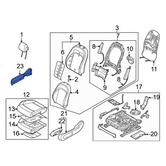 Genesis OE - Front Left Inner Seat Frame Trim Panel
