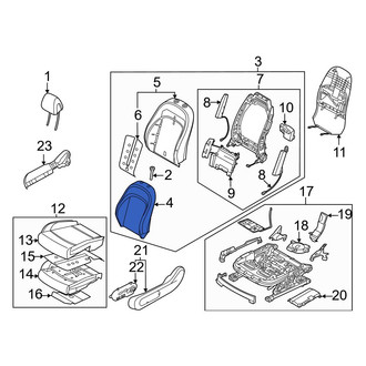 Genesis OE - Front Left Seat Back Cushion Cover