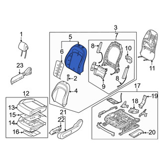Genesis OE - Rear Left Inner Seat Back Cushion