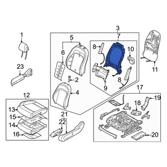 Genesis OE - Front Left Seat Back Frame