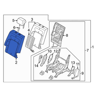 Genesis OE - Rear Right Seat Back Cushion Cover