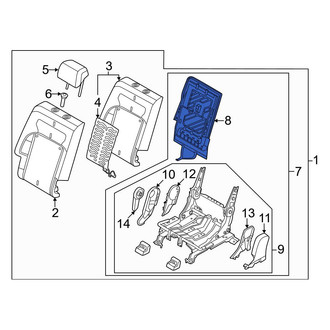 Genesis OE - Rear Right Seat Back Frame