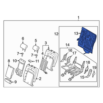 Genesis OE - Rear Left Seat Back Frame