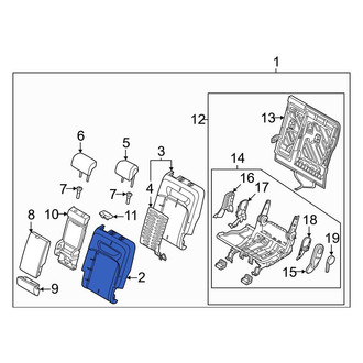 Genesis OE - Rear Left Seat Back Cushion Cover