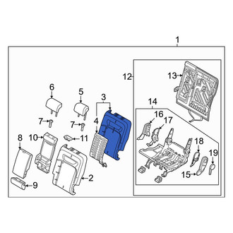 Genesis OE - Rear Left Inner Seat Back Cushion