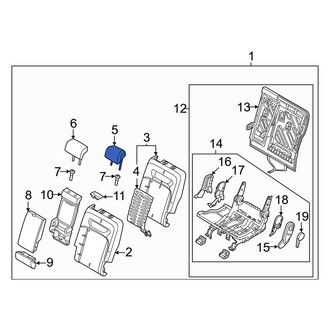 Genesis OE - Rear Left Outer Headrest