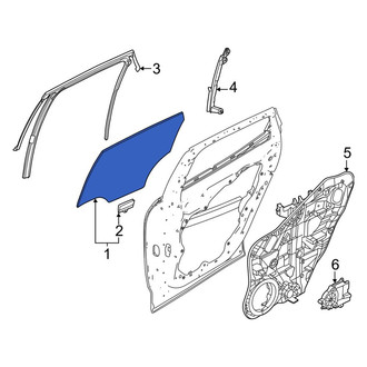 Genesis OE - Rear Left Door Glass
