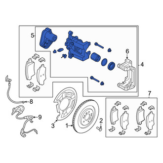 Genesis OE - Rear Right Disc Brake Caliper