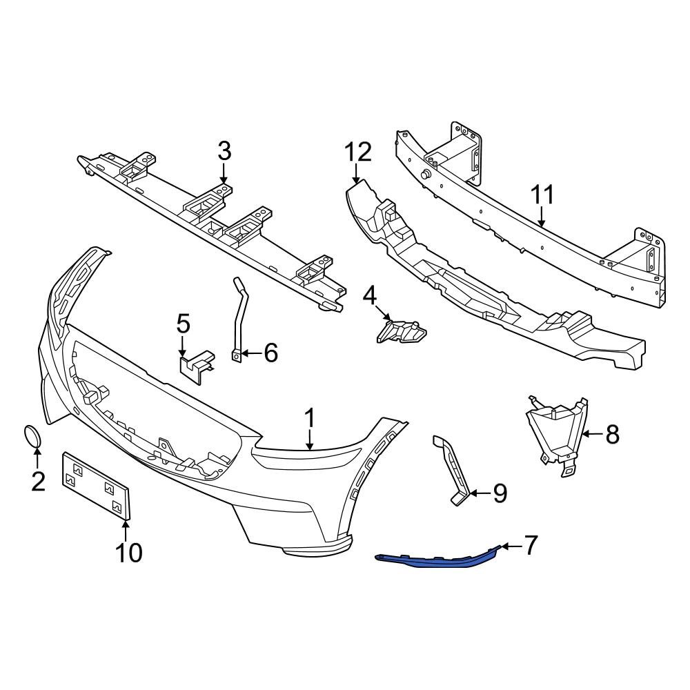 Genesis OE 865A2DS000 Front Left Bumper Trim genesis-oe-865a2ds000-front-left-bumper-trim