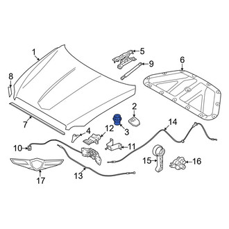 Genesis OE - Front Inner Hood Stop Buffer