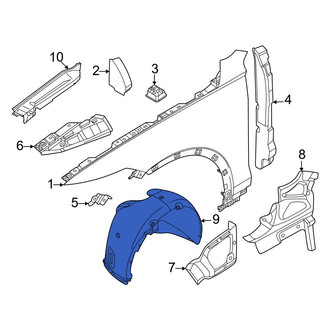 Genesis OE - Front Left Fender Splash Shield
