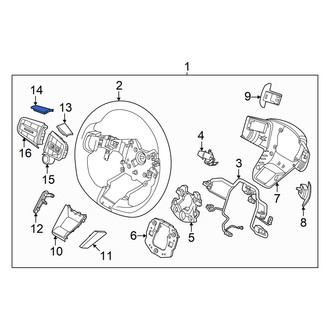Genesis OE - Left Upper Steering Wheel Trim