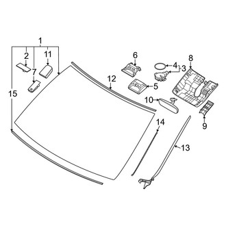 Genesis OE - Windshield - Reveal Moldings